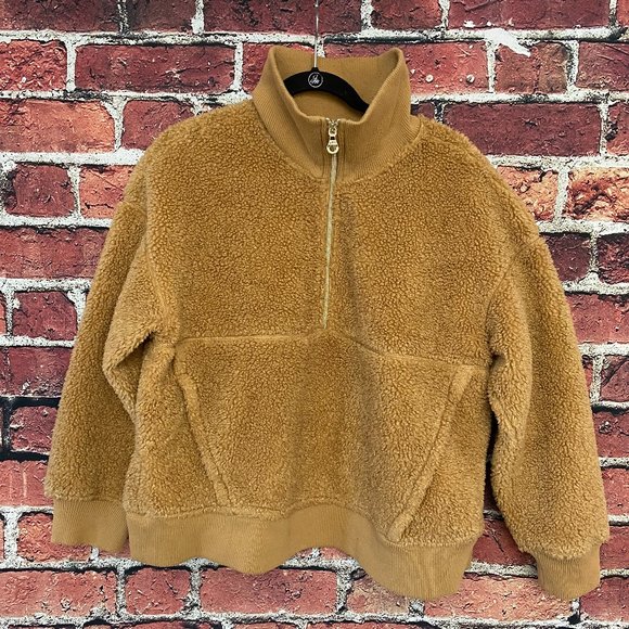 JoyLab Jackets & Blazers - Joy Lab Women's Warm Fuzzy Jacket Size XXL Cappuccino 1/4 Zip Pullover